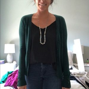 Dark green cardigan